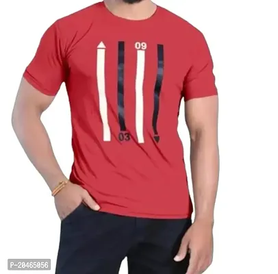 BUY IN BUDGET Men's Polo Matic Short Sleeve Regular Fit T-Shirt (L, Red)-thumb0