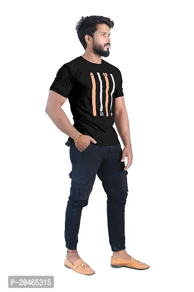 BUY IN BUDGET Men's Cotton Round Neck With Half Sleeve Casual T-shirt-thumb2