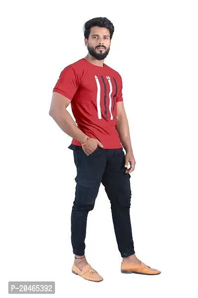 BUY IN BUDGET Men's Cotton Round Neck With Half Sleeve Casual T-shirt-thumb3