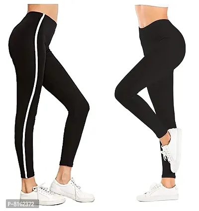 FITG18 Women's Slim Fit Polyester Trackpant (BBlack  1 W Comboo_M)-thumb0