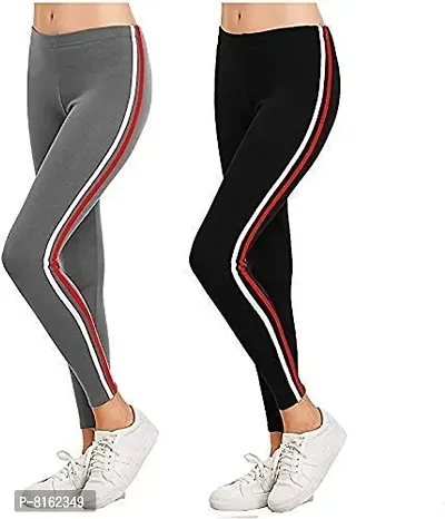 FITG18 Women's Slim Fit Polyester Trackpant (WWR & GREY WR Comboo_M)