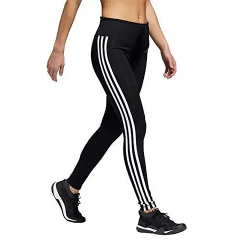 FITG18 Women's Ankle Length Stretchable Double Striped High Waist Gym wear Track Pants