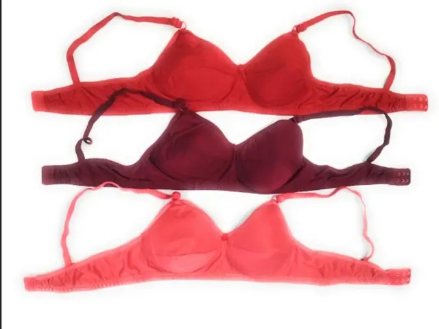Solid Padded Bras Combo For Women