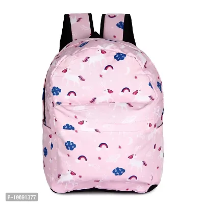 Solid Attire Polyester Printed Waterproof Backpack | School Bag | College Bag | Casual Backpack For Boys and Girls (Set Of 3 Bags) (Pink)-thumb2