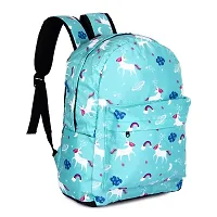 Solid Attire Polyester Printed Waterproof Backpack | School Bag | College Bag | Casual Backpack For Boys and Girls (Set Of 3 Bags) (Ocean Green)-thumb1