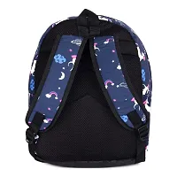 Solid Attire Polyester Printed Waterproof Backpack | School Bag | College Bag | Casual Backpack For Boys and Girls (Navy Blue)-thumb2