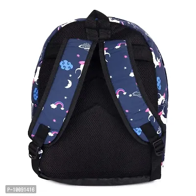 Solid Attire Polyester Printed Waterproof Backpack | School Bag | College Bag | Casual Backpack For Boys and Girls (Navy Blue)-thumb3