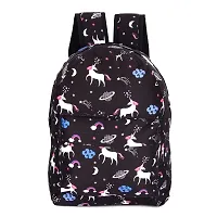 Solid Attire Polyester Printed Waterproof Backpack | School Bag | College Bag | Casual Backpack For Boys and Girls (Set Of 3 Bags) (Black)-thumb1