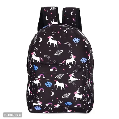 Solid Attire Polyester Printed Waterproof Backpack | School Bag | College Bag | Casual Backpack For Boys and Girls (Set Of 3 Bags) (Black)-thumb2