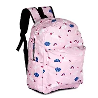 Solid Attire Polyester Printed Waterproof Backpack | School Bag | College Bag | Casual Backpack For Boys and Girls (Set Of 3 Bags) (Pink)-thumb2