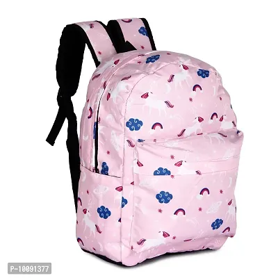 Solid Attire Polyester Printed Waterproof Backpack | School Bag | College Bag | Casual Backpack For Boys and Girls (Set Of 3 Bags) (Pink)-thumb3