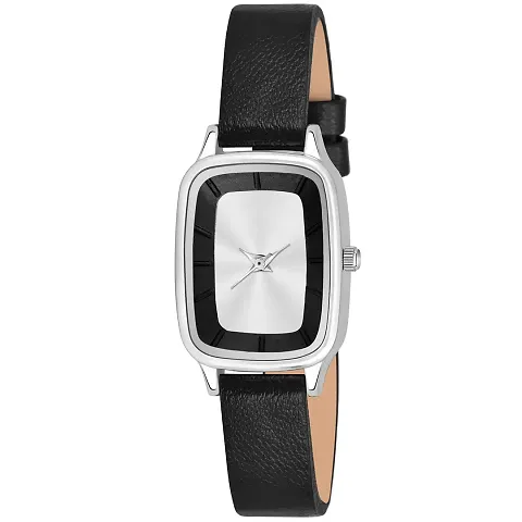 KIARVI GALLERY Analogue Squire Dial Leather Strap Girl's Women's Watch (Black)