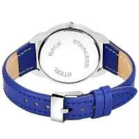 KIROH Analogue Diamond Designer Queen Dial Leather Strap Watch for Girls and Women(Blue)-thumb2