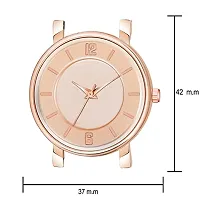 KIARVI GALLERY Analogue 6 to 12 Antique Dial Designer Leather Strap Women's and Girl's Watch (Peach)-thumb2