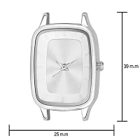 KIARVI GALLERY Analogue Square Dial Leather Strap Girl's Women's Watch (White)-thumb2