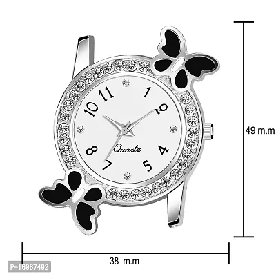 KIARVI GALLERY Analogue Butterfly Diamond Studded Girl's  Women's Watch(Black)-thumb3