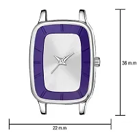 KIROH Analogue Squire Dial Designer Leather Strap Watch for Girl's and Women (Purple)-thumb2