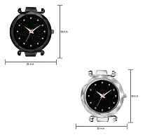 KIROH Analogue Women's Watch(Black Dial black and Silver Colored Strap) (Pack of 2)-KRH-0053-thumb2