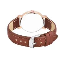 Flowered Dial  Premium Leather Strap  Analog Watch for girls and women-thumb2