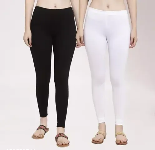 Fabulous Solid Leggings For Women Pack Of 2