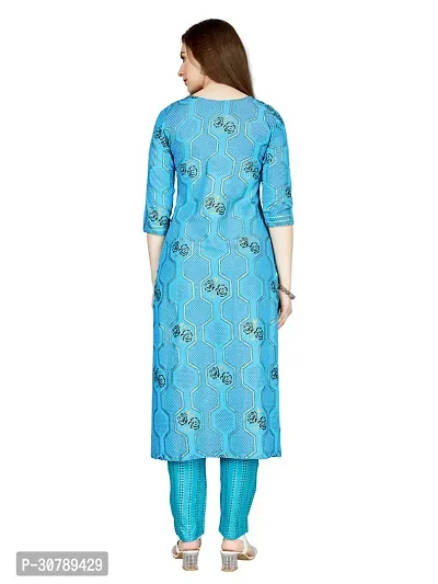 Stylish Blue Rayon Kurta Bottom Set For Women-thumb2