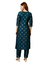 Stylish Blue Rayon Kurta Bottom Set For Women-thumb1