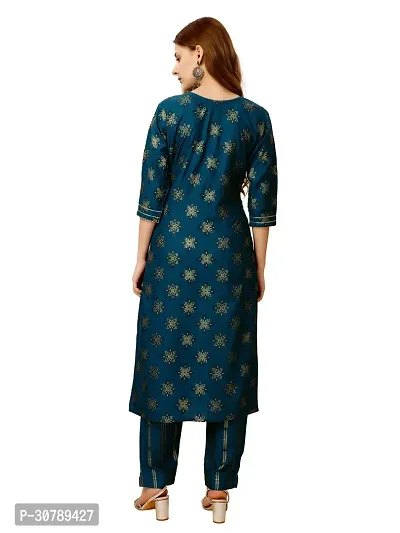 Stylish Blue Rayon Kurta Bottom Set For Women-thumb2