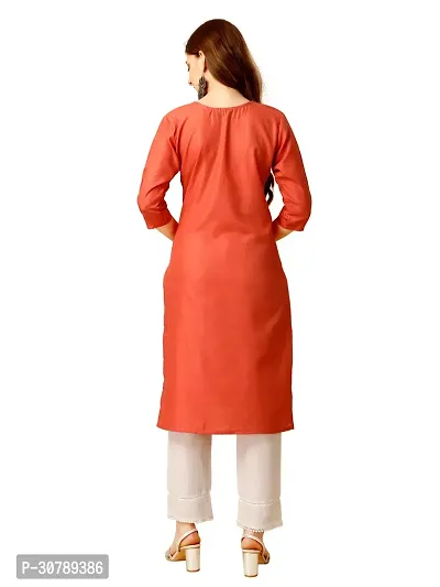 Stylish Coral Cotton Blend Kurta Bottom Set For Women-thumb2