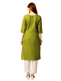 Stylish Green Cotton Blend Kurta Bottom Set For Women-thumb1