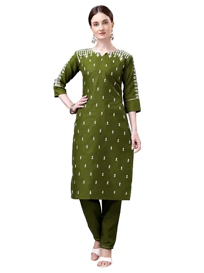 Stylish Blend Kurta Bottom Set For Women