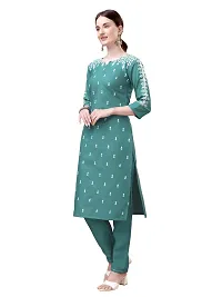 Stylish Blue Cotton Blend Kurta Bottom Set For Women-thumb2