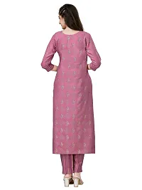 Stylish Pink Rayon Kurta Bottom Set For Women-thumb1