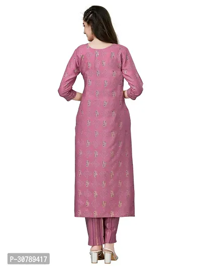 Stylish Pink Rayon Kurta Bottom Set For Women-thumb2