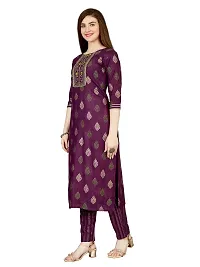 Stylish Brown Rayon Kurta Bottom Set For Women-thumb2