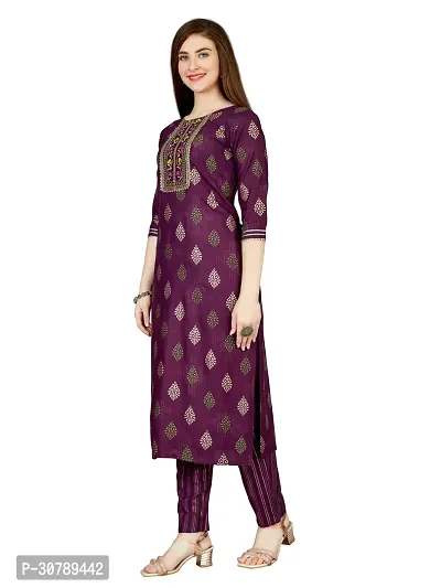 Stylish Brown Rayon Kurta Bottom Set For Women-thumb3