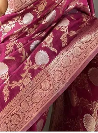 Stylish Magenta Art Silk Saree with Blouse piece-thumb1