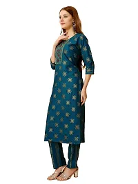 Stylish Blue Rayon Kurta Bottom Set For Women-thumb2