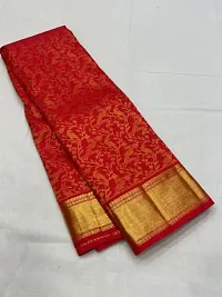 Stylish Red Art Silk Saree with Blouse piece-thumb1