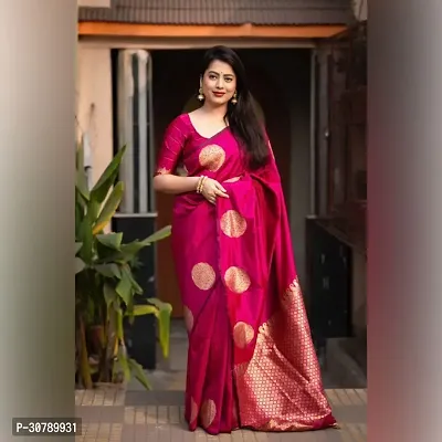 Stylish Red Art Silk Saree with Blouse piece