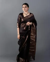 Stylish Brown Art Silk Saree with Blouse piece-thumb1