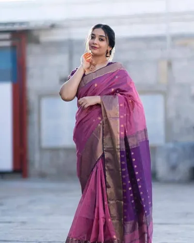 Stylish Art Silk Saree with Blouse piece