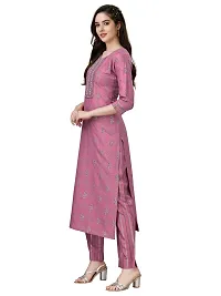 Stylish Pink Rayon Kurta Bottom Set For Women-thumb2