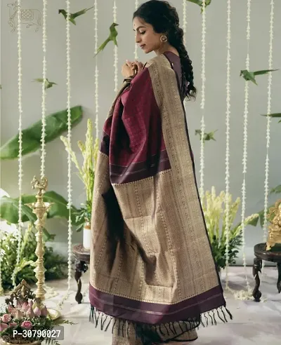 Stylish Maroon Art Silk Saree with Blouse piece-thumb2