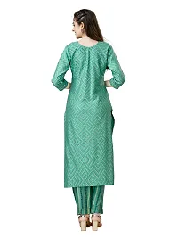 Stylish Green Rayon Kurta Bottom Set For Women-thumb1