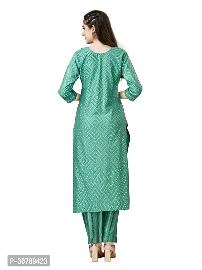 Stylish Green Rayon Kurta Bottom Set For Women-thumb2