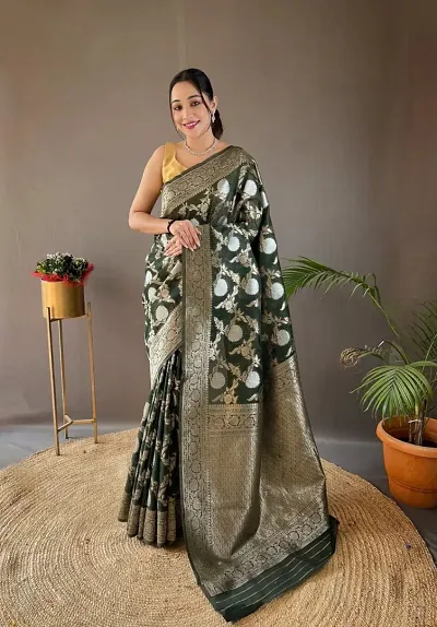 Stylish Art Silk Saree with Blouse piece