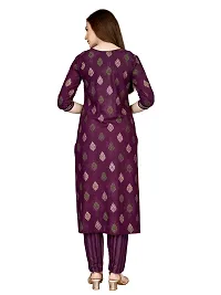 Stylish Brown Rayon Kurta Bottom Set For Women-thumb1