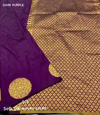 Stylish Purple Art Silk Saree with Blouse piece-thumb1