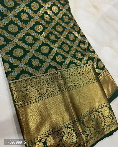 Stylish Green Art Silk Saree with Blouse piece-thumb0