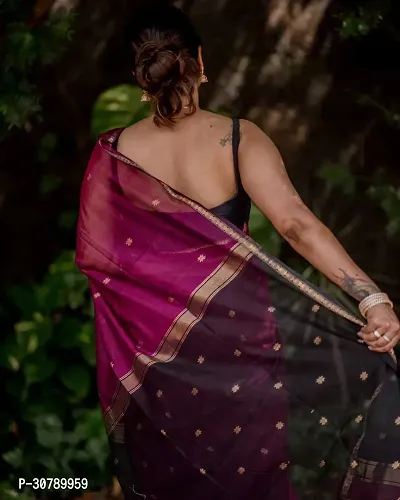 Stylish Purple Art Silk Saree with Blouse piece-thumb2